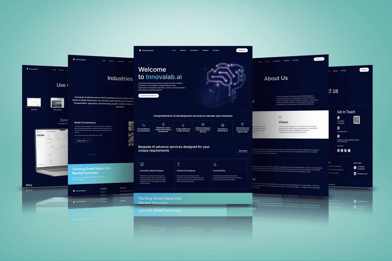 InnovaLab AI website design